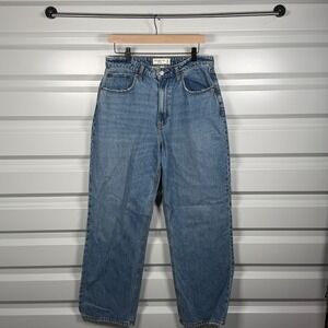Abercrombie Fitch The Curve Love High Rise Straight Leg Jeans Light Wash Size 30
